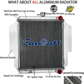 41-170 Fongoff 2 Row Aluminum Radiator Fit 81-1996 Suzuki Sierra Spftop Hardtop Sj410/ Sj413 Mt