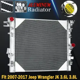 41-2957a Fongoff 3 Rows Aluminum Radiator For 2007-2017 2008 Jeep Wrangler Jk 3.6l 3.8l V6
