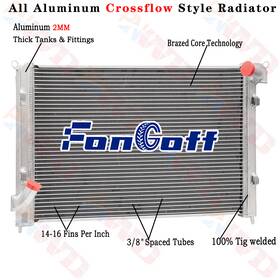 Fongoff 434031 Aluminum Radiator For 2002-2006 Bmw Mini Cooper S L4 1.6l R52 R50 R53 Turbo Mt