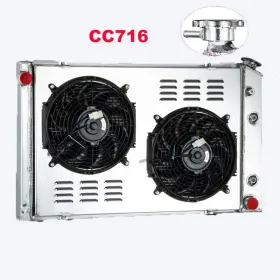 438716 Fongoff 4-row Radiator Shroud Fan Fit 73-1987 Chevy C10 C20 C30 Gmc Jimmy K1500 K2500 V8
