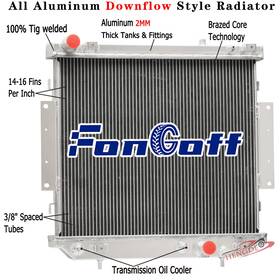 Fongoff 52079971aa 4row Aluminum Radiator Fit 1999 Jeep Grand Cherokee 2.7 Crd At