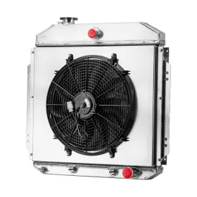 5760ch Fongoff 4 Row Aluminum Radiator Shroud Fan For 1957-1960 59 Ford F100 Truck Chevy V8