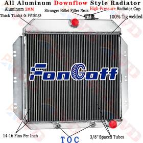 Fongoff 6062 3 Row Aluminum Radiator For 1960-1962 Chevrolet C10 C20 C30 K10 K20 K30 Truck