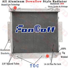 Fongoff 61020a Aluminum 4 Row Radiator Without Il Cooler For 1999 Jeep Grand Cherokee 2.7 Crd At