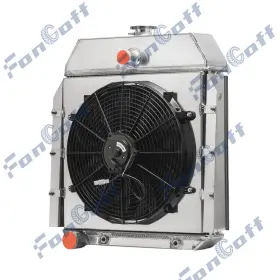8960 Fongoff 4 Rows Aluminum Radiator Shroud Fan For 41-49 International Pickup Truck 3.6l L6