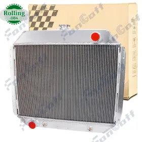 Ae433 Fongoff 3-row Aluminum Radiator For 1966-1979 Ford F-series F100/150/250/350 V8 6.6l