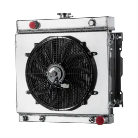 Pb300 Fongoff Ae511 Ec511 3-core Radiator Shroud Fan Fit 70-79 Dodge D/w 100 200 Ramcharger Van 5.9l