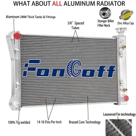 Ec618 Fongoff Ae618 4-core Radiator Fit 1988-1997 1989 Chevy Gmc C/k 1500 2500 3500 5.0l 5.7l 28 Inch W