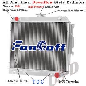 Fongoff Array2374 3 Row Radiator For 1968-73 Dodge Charger Plymouth Satellite 1970-74 Challenger