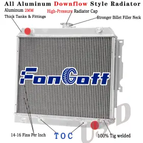 Array2374 Fongoff 3 Row Radiator For 1968-73 Dodge Charger Plymouth Satellite 1970-74 Challenger