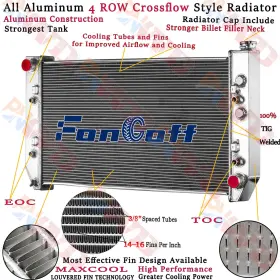 C0850 Fongoff 4 Rows Radiator For 82-91 Chevy C10 C20 C30 Gmc C/k C1500 C2500 6.2l V8 Diesel
