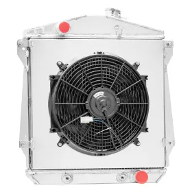 Cc4348ch Fongoff 3row Radiator Shroud Fan Fit 1943-48 Chevy Sedan Delivery Bl Bn Bg Dj Dr 3.8l At