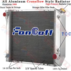 Dpi557 Fongoff Cc557 Mc557 Cu557 2 Row Radiator For 80-1984 Ford Bronco F150 F250 F350 / 80-83 F100 4.9l At