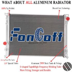 Fongoff Ch3010358 4 Row Aluminum Radiator For 2009-18 Dodge Challenger Chrysler 300 3.6l/5.7l V8