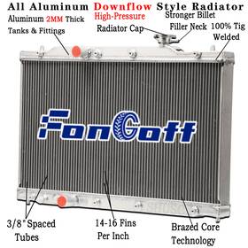 Fongoff Cu13932 3 Row Radiator For 2023-2024 Honda Accord 2022-2024 2023 Civic 1.5l L4 Gas