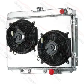 Dpi338 Fongoff 3 Rows Radiator Shroud Fans For Ford 1969-1970 Mustang Cougar Fairlane