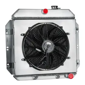 Dpi6062 Fongoff #cc6062 3row Aluminum Radiator Shroud Fan For 1960-1962 Chevy C10 C20 C30 Pickup