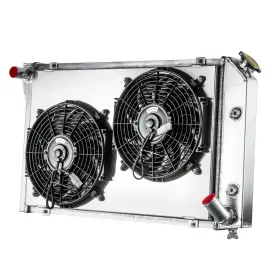 Kks718 Fongoff Dpi718 3-row Aluminum Radiator Shroud Fan For 77-82 Chevy Corvette 5.0l 5.7l V8 At