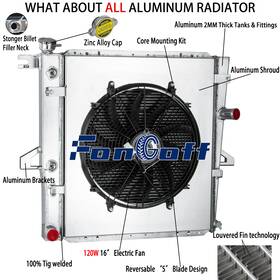Fongoff F87z8005fa 3-row Radiator Shroud Fan Fits 98-11 Ford Explorer Ranger Mazda B3000/b4000 At