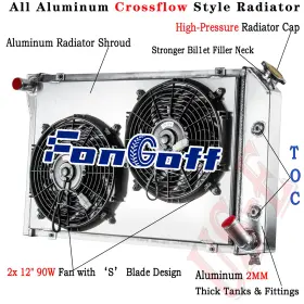 Rad718 Fongoff 4 Row Radiator Shroud Fan For 1977-1982 Chevy Corvette C3 305 350 5.0l 5.7l V8 Rad718 Fongoff 4 Row Radiator Shroud Fan For 1977-1982 Chevy Corvette C3 305 350 5.0l 5.7l V8