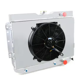 Sbr281 Fongoff 3 Core Radiator Shroud Fan For 1959-65 Chevy Impala Chevelle Bel Air El Camino