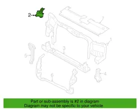 9l84-8b068-aa Ford 2009-2012 Escape / Mercury Mariner Upper Core Support Bracket