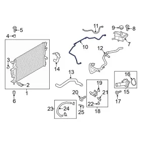 Dg9z8a365e Ford Oe For Fusion 2013-2016 Engine Coolant Reservoir Hose
