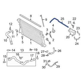 Hc3z8c472b Ford Oe For F-450 Super Duty 2017-2024 Engine Coolant Overflow Hose