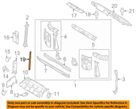 4c2z8326aa Ford Oem 05-24 E-150 Club Wagon Radiator Support-side Seal
