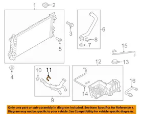 Aa5z8b365a Ford Oem 11-24 Bronco Cooling Radiator Components-lower Hose Clip