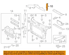 Fb5z8311a Ford Oem 2016 Explorer Radiator Core Support-inner Shield Left