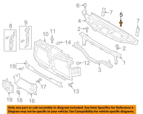 W718037s300 Ford Oem 17-23 Corsair Radiator Support-sight Shield Rivet