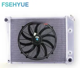 An57243-1 Fsheyue 3 Row Aluminum Radiator 16 Inch Fan For 68-74 Chevy Nova 70-81 Camaro 75-87 El Camino