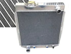 Fsmoto 1960-1965 302/351/390/428/429 Aluminum Radiator For Ford Mustang V8 Engine 5.0l 1964-1966 1965 64 65 66