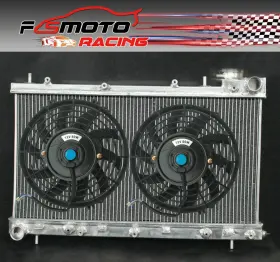2402 Fsmoto Radiator Fans For 1999-2002 Subaru Forester Sf Impreza Outback L S Rs H4 2.5 2.2