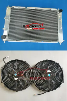 F5f5f5f Fsmoto 3 Row Aluminum Radiator Fan For 1997-2004 Ford Mustang Gt Svt 4.6l V8 At/mt