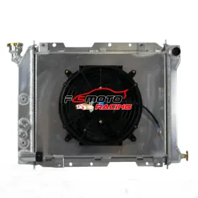 4266536 Fsmoto Racing Aluminum Radiator Shroud Fan For 1983-1987 Dodge Charger Omni 1983-1989 1984 At