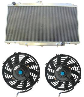 Fsmoto Racing Y61 4.5l Tb45 1997-on For Nissan Patrol Gu Petrol At Aluminium Radiator Fans