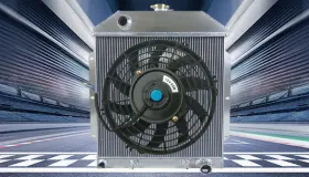 Cc49ch Fsmotoracing 3 Row Aluminum Radiator Fan For 1949 - 1953 Ford Cars Chevy Engine