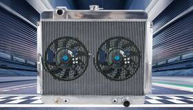 Fsmotoracing Cc59b-olch 3 Row Aluminum Radiator Fan For 1959 1960 Oldsmobile Dynamic Chevy Conversion