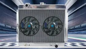 Cc59b-olch Fsmotoracing 3 Row Aluminum Radiator Fan For 1959 1960 Oldsmobile Dynamic Chevy Conversion