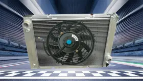 Cszv62 Fsmotoracing For Pontiac Fiero 1984-1988 84 1985 86 87 88 3 Row Aluminum Radiator Fans At/mt