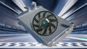 Savz65456 Fsmotoracing For 1939 Chevy Hot/street Rod 350 5.7 V8 With Tranny Cooler 39 Alu Radiator Fan
