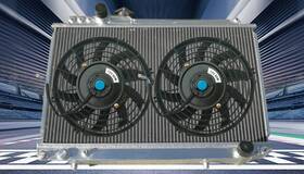 Fsmotoracing Zdv25665 Aluminum Radiator Fan For 1986-1992 1987 1988 1989 Toyota Supra Mk3 3.0 Turbo Mt