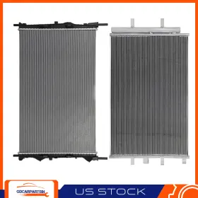 Gdc844018 Gdcar Radiator Aluminum And A/c Condenser Cooling Kit For 2015-19 Ford Transit 150 350