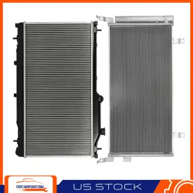 Gdc848186 Gdcar Radiator And A/c Condenser Aluminum Cooling Assembly For 2000-2004 Dodge Dakota