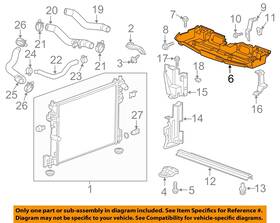 Gm Oem 23153526 16-18 Ct6 Cooling Radiator Components-upper Baffle