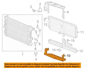 23463188 Gm Oem 18-21 Terrain Cooling Radiator Components-lower Baffle