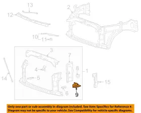84214082 Gm Oem 12-23 Escalade Esv Radiator Support-outer Support
