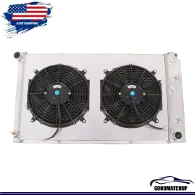 161cu161 Goodmatchup For 1968-1972 Chevelle Gto Cutlass Lemans 7.4l 4 Rows Aluminum Radiator& Fan